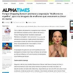 Jornal AlphaTimes destaca a exposição Mulheres no Espelho no Shopping Barueri